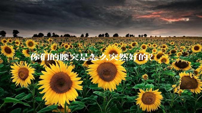你们的腰突是怎么突然好的？